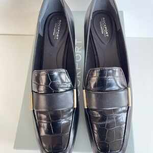 New leather Rockport Women's Black Loafers